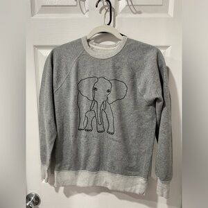 J Crew garments for good elephant sweatshirt size XXS, David Sheldon wildlife